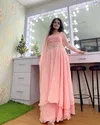 Rudra Creation Plain Georgette Anarkali Palazzo Readymade Suits Wholesale Shop In Surat